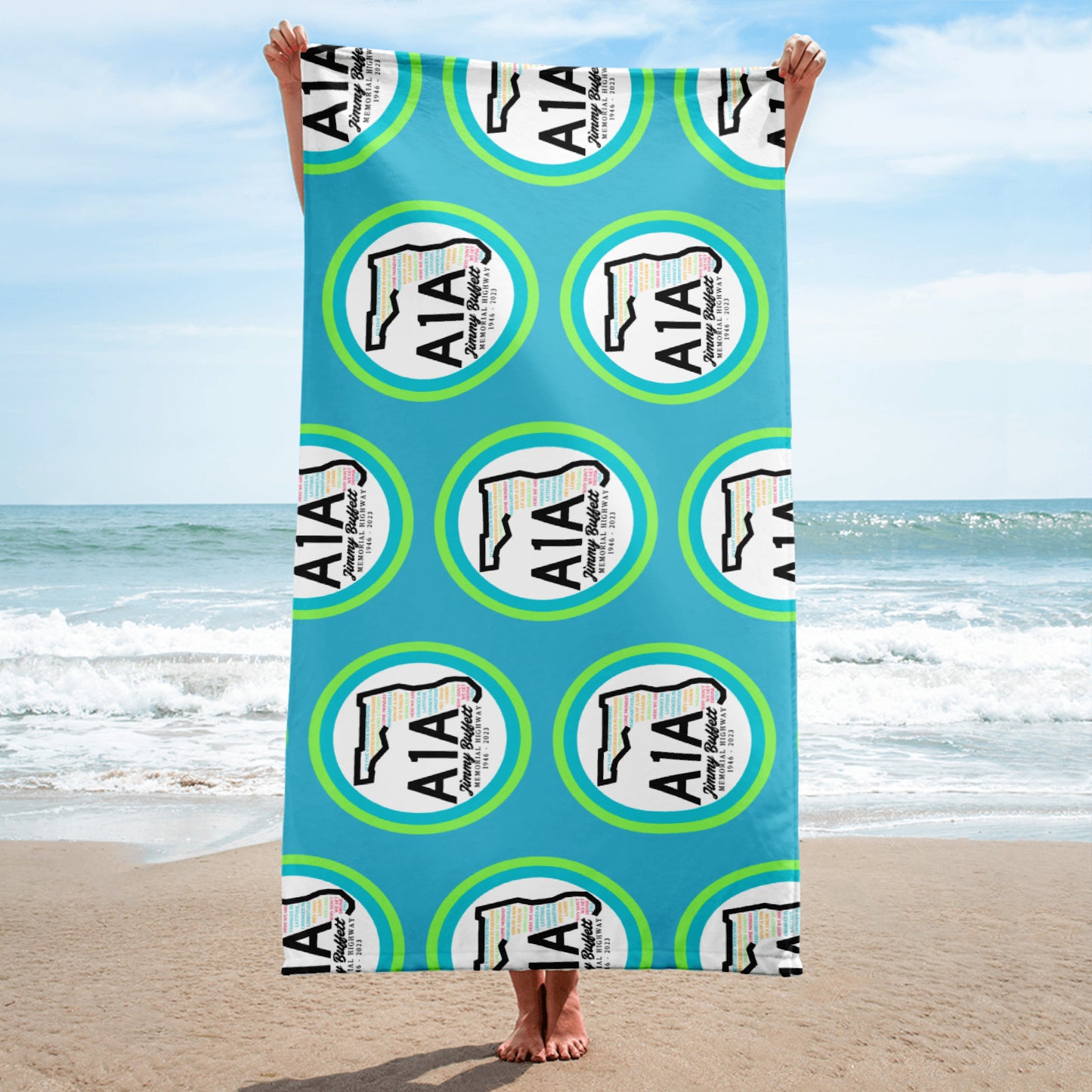 Jimmy Buffet A1A Beach Towel