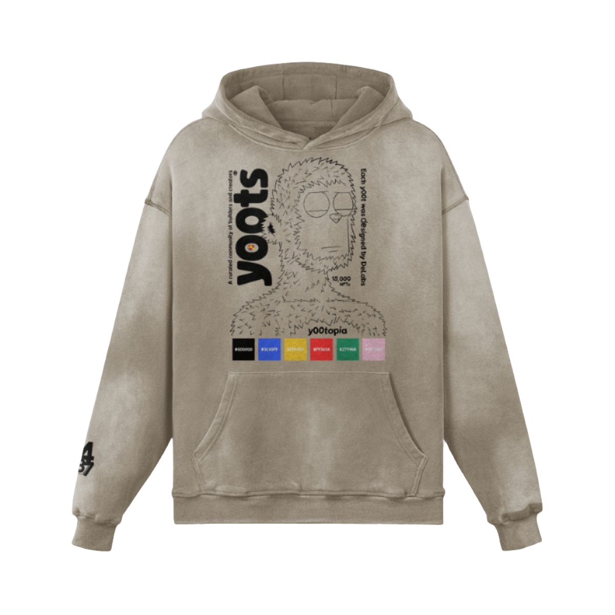 y00ts Heavyweight Faded Oversized Hoodie